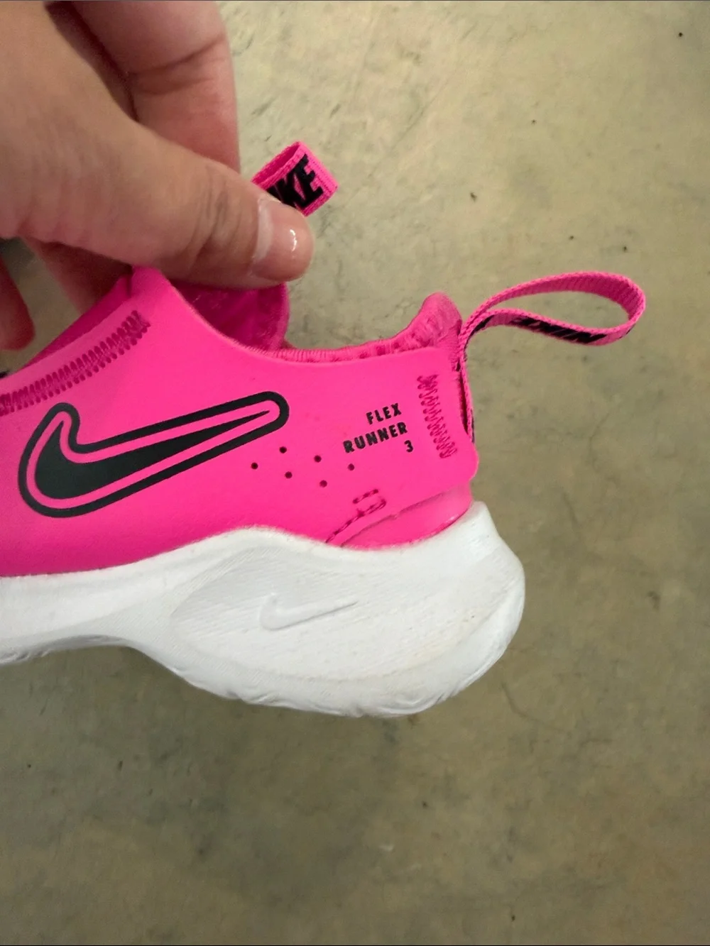 Nike Kids Bright Pink Slip-On Athletic Sneakers- sz 6
